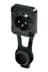 Toon details voor XLR chassis D 3 pin pen zwarte behuizing tincontact IP65 REAN Afbeelding van XLR chassis D 3 pin pen zwarte behuizing tincontact IP65 REAN